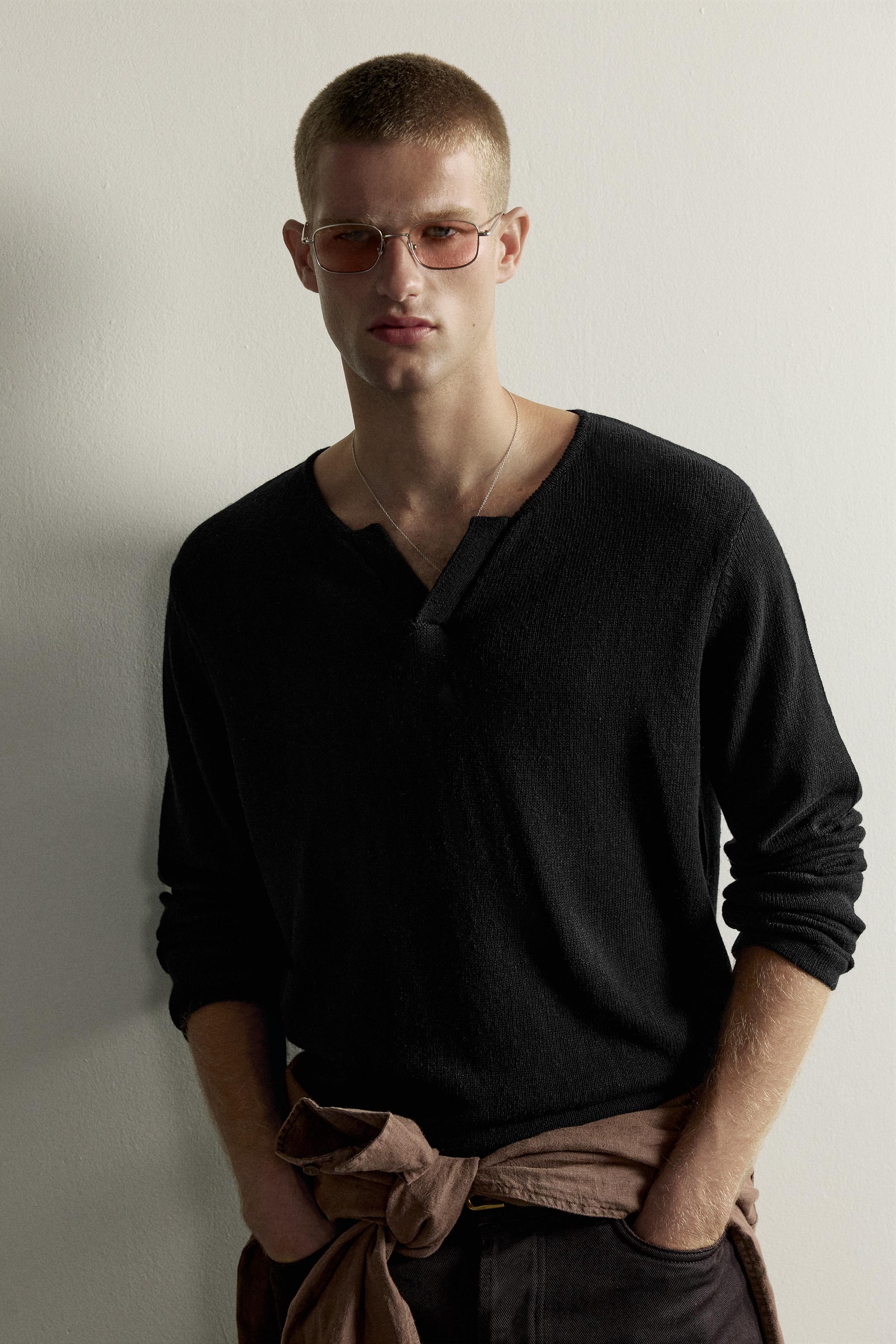 COTTON-LINEN KNIT T-SHIRT